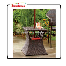 2017 New Style High Quality Outdoor Side Table With Umbrella Hole,With Tray,Narrow Side Table